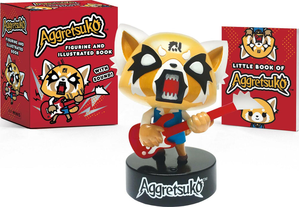 Aggretsuko Figurine and Illustrated Book: With Sound!
