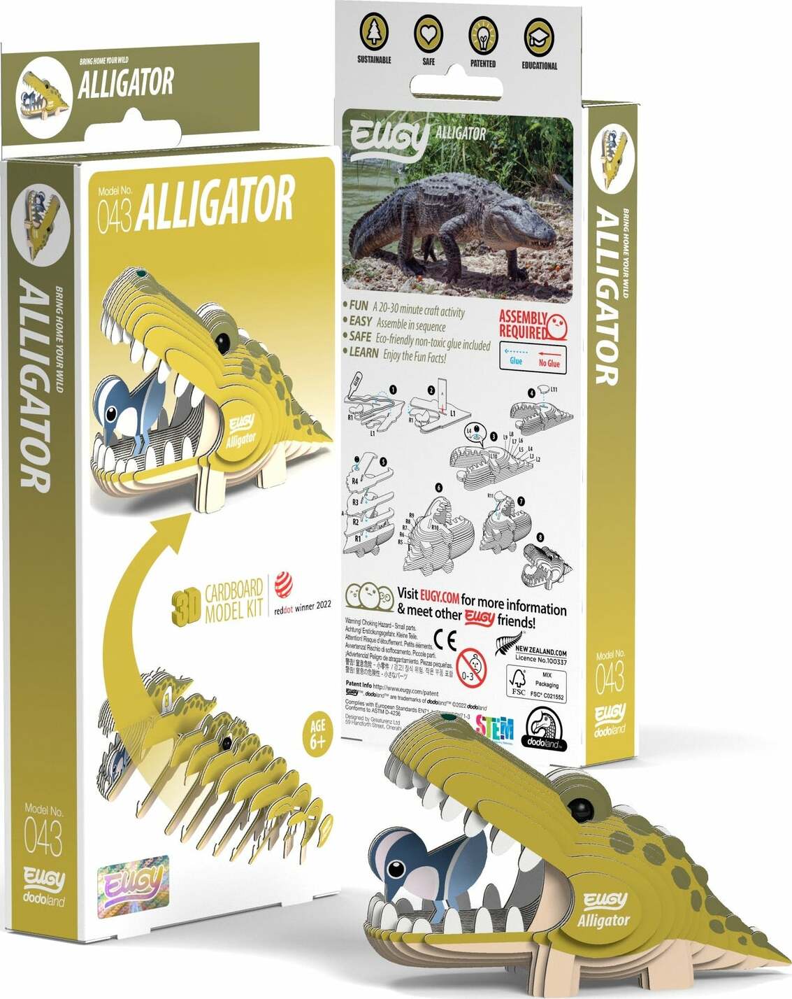 EUGY Alligator 3D Puzzle
