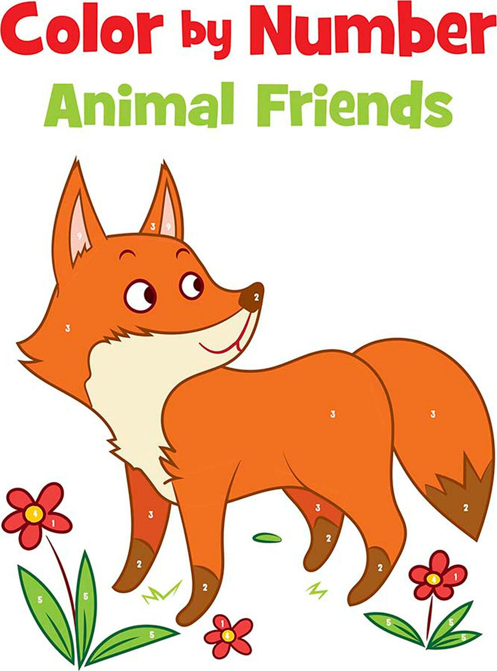 Color By Number Animal Friends