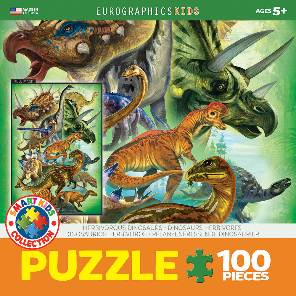 Herbivorous Dinosaurs 100-piece Puzzle