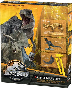 Jurassic World: Dinosaur Dig - Triceratops, Giganotosaurus, and Velociraptor Claw