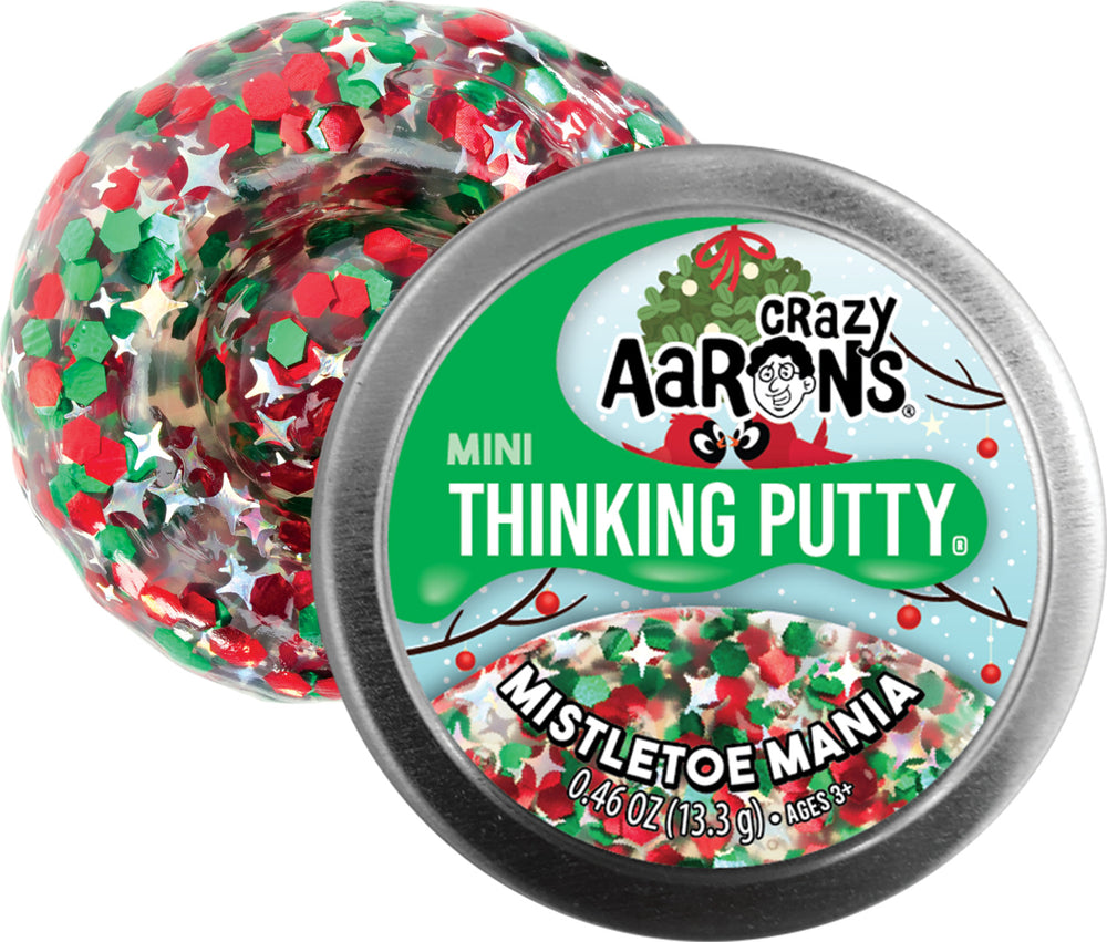  Mistletoe Mania Seasonal 2" Thinking Putty Tin