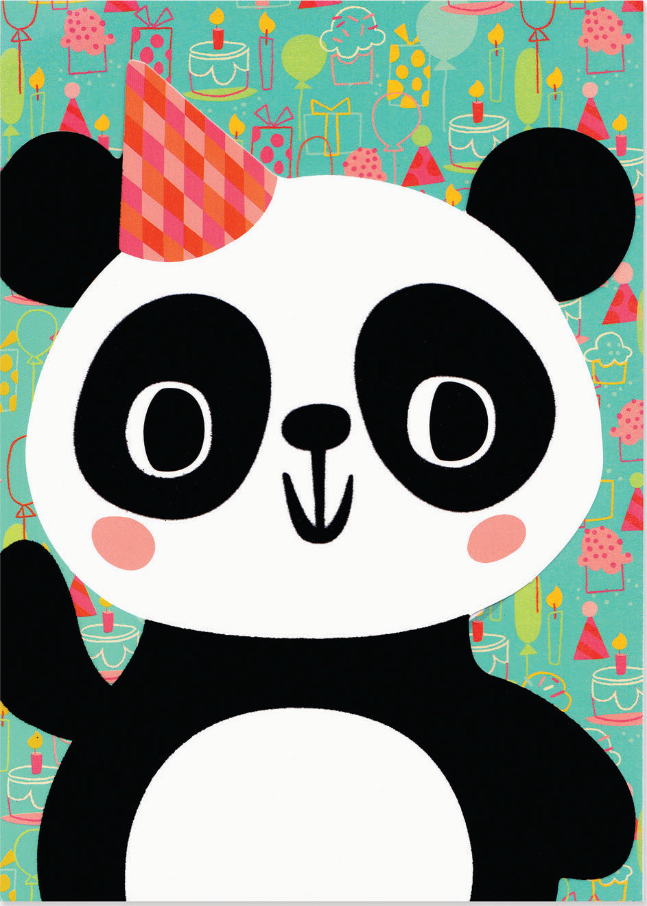 Panda Flocked Card