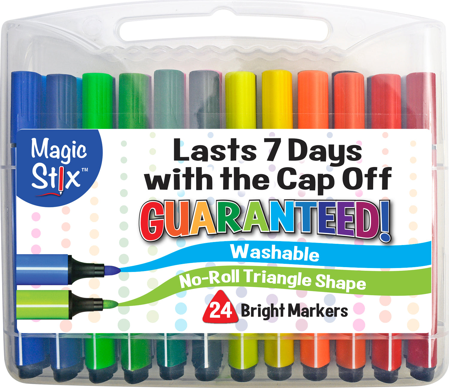 Magic Tri Stix 24 Color (Stays good with cap off for up to 7 Days)