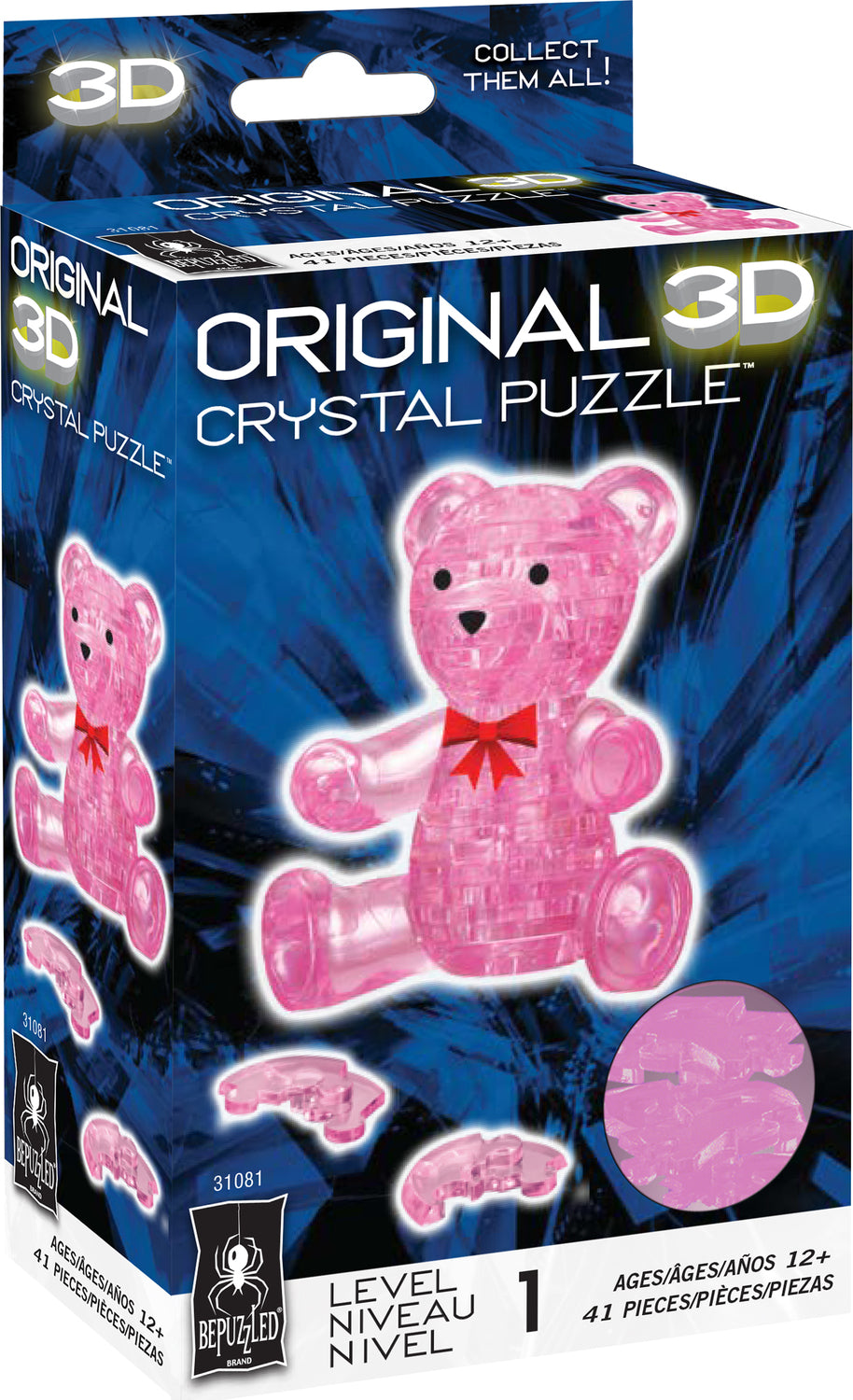 Std.  Crystal Puzzle-Teddy Bear(Pink)